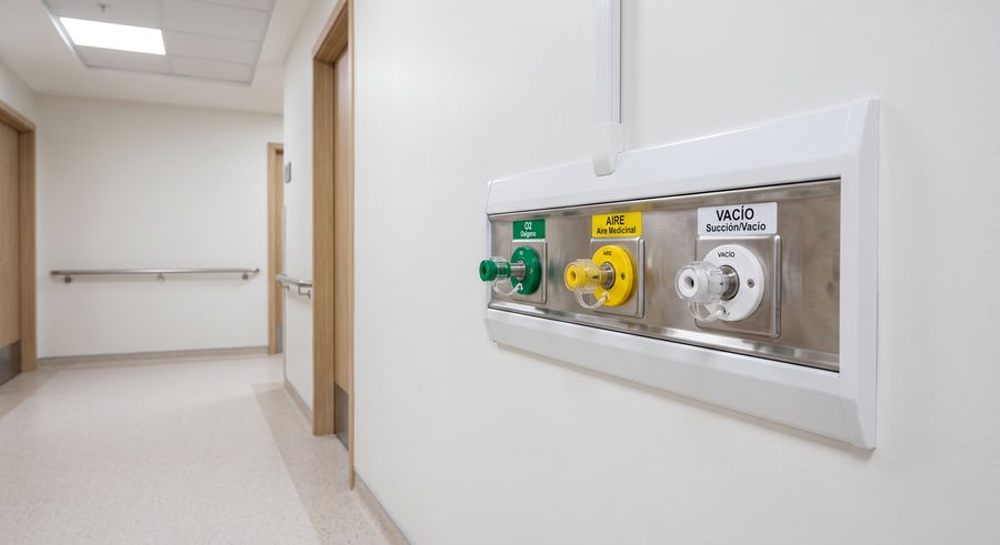 Tomas de gases medicinales en hospital